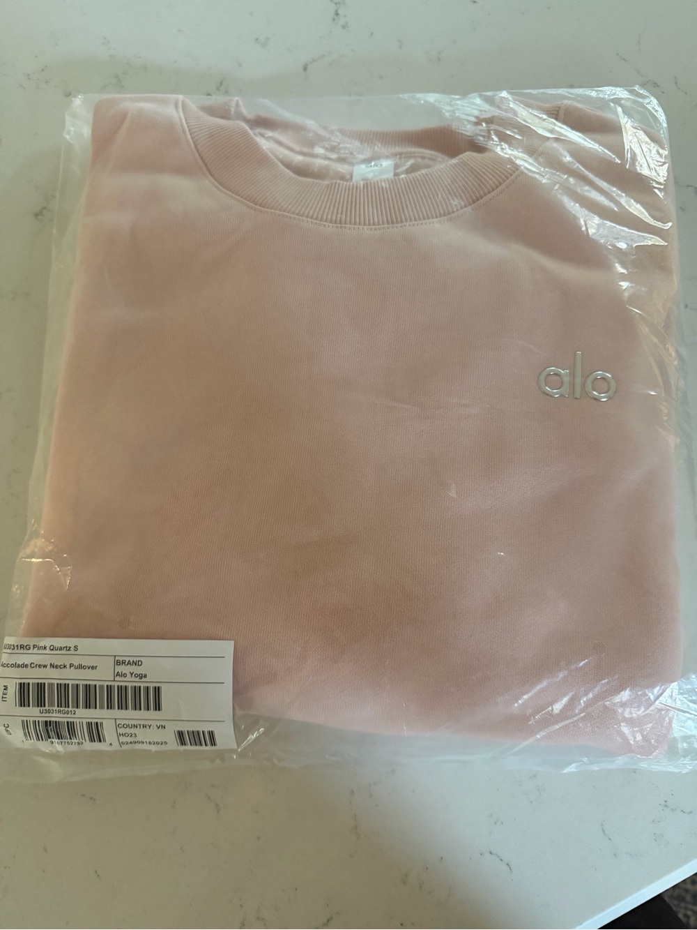 ALO Yoga Kids Blush Pink Crewneck Sweatshirt